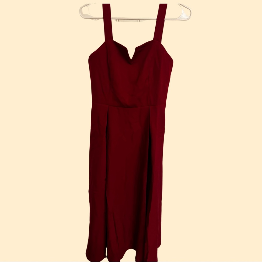 Red dress with corset back